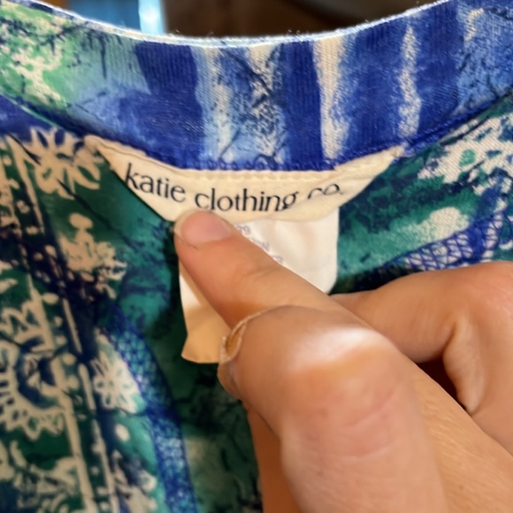 Blue Button Up Romper - Picture 2 of 2